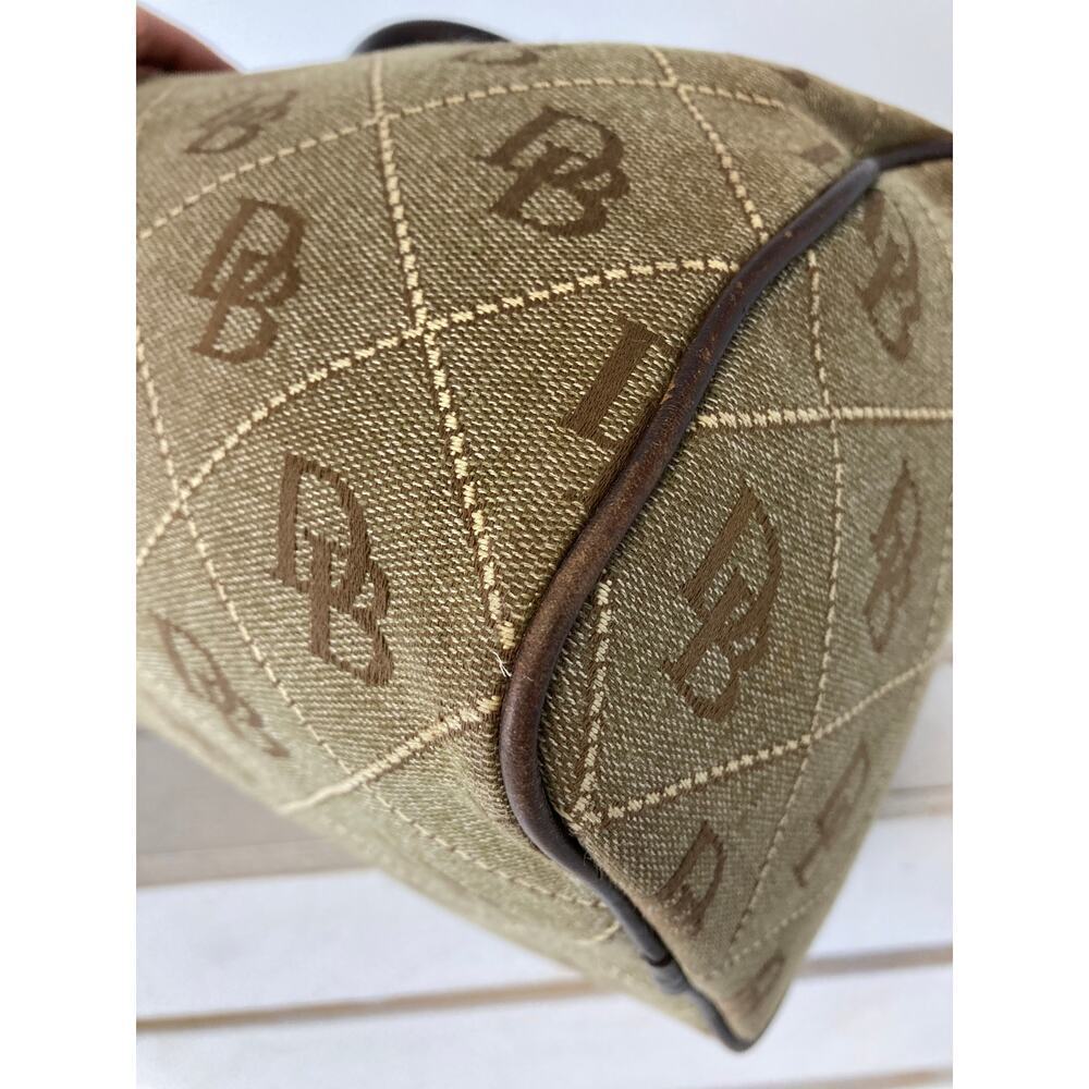 DOONEY BOURKE LARGE TAN CANVAS LEATHER TRIM HANDBAG - Picture 9 of 16